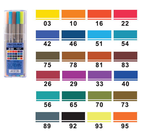 Набір 24b маркерів Liner Finecolour в Україні Набір 24b маркерів Liner Finecolour в Україні