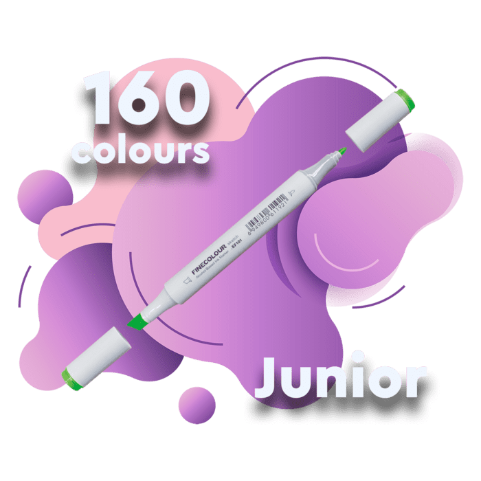 Junior маркер Finecolour - 160 кольорів у палітрі